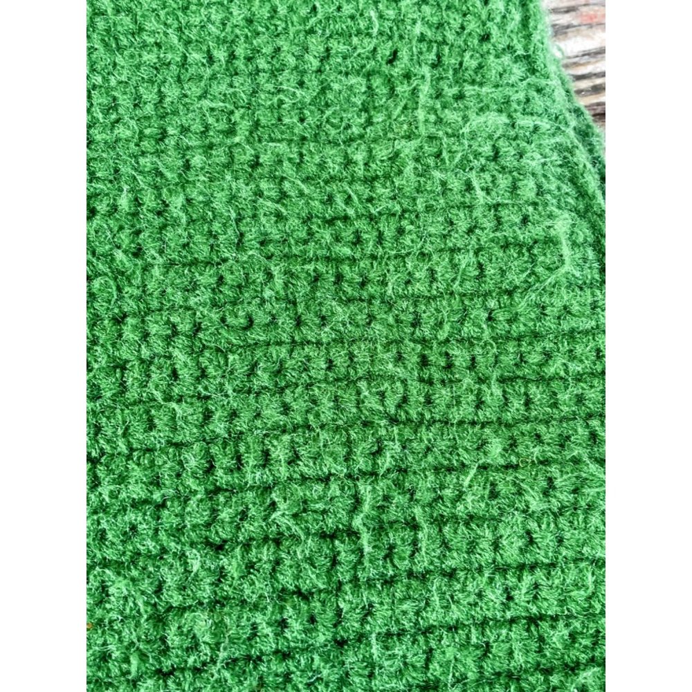 Vintage 1970s Kelley green Popcorn Crochet Purse MOD Retro - Picture 4 of 8